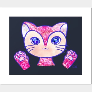 Flower Cat Posters and Art